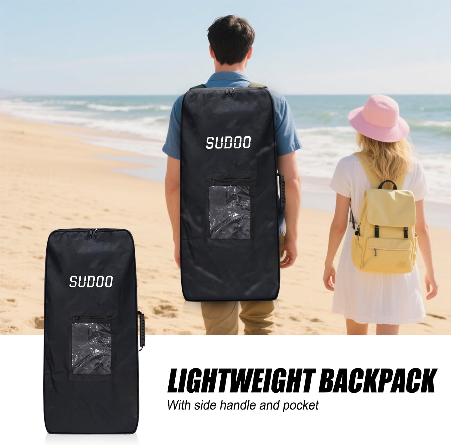SUDOO Inflatable Stand Up Paddle Board 10'x30 x6 Ultra-Light SUP Stand-Up Paddleboard for Adults & Youth with Backpack, Pump, Paddle, Coil Leash, Triple Fins, Repair Kit