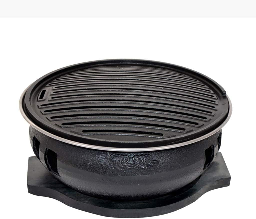 Portable BBQ Grill, Korean BBQ Grill Cast Iron 31cm x 13.5cm 5-10 People Indoor Outdoor Pack of 11 Multicolor(D)