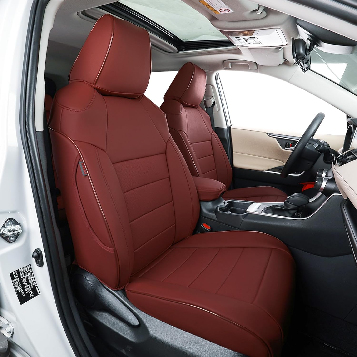 EKR Elantra Seat Covers Custom Fit for Hyundai Elantra 2021-2026 SE/SEL/SEL Sport & Hybrid Blue/SEL Sport,(Rear Bench Seat No Armrest W/Fixed Headrests)- Faux Leather (Burgundy)