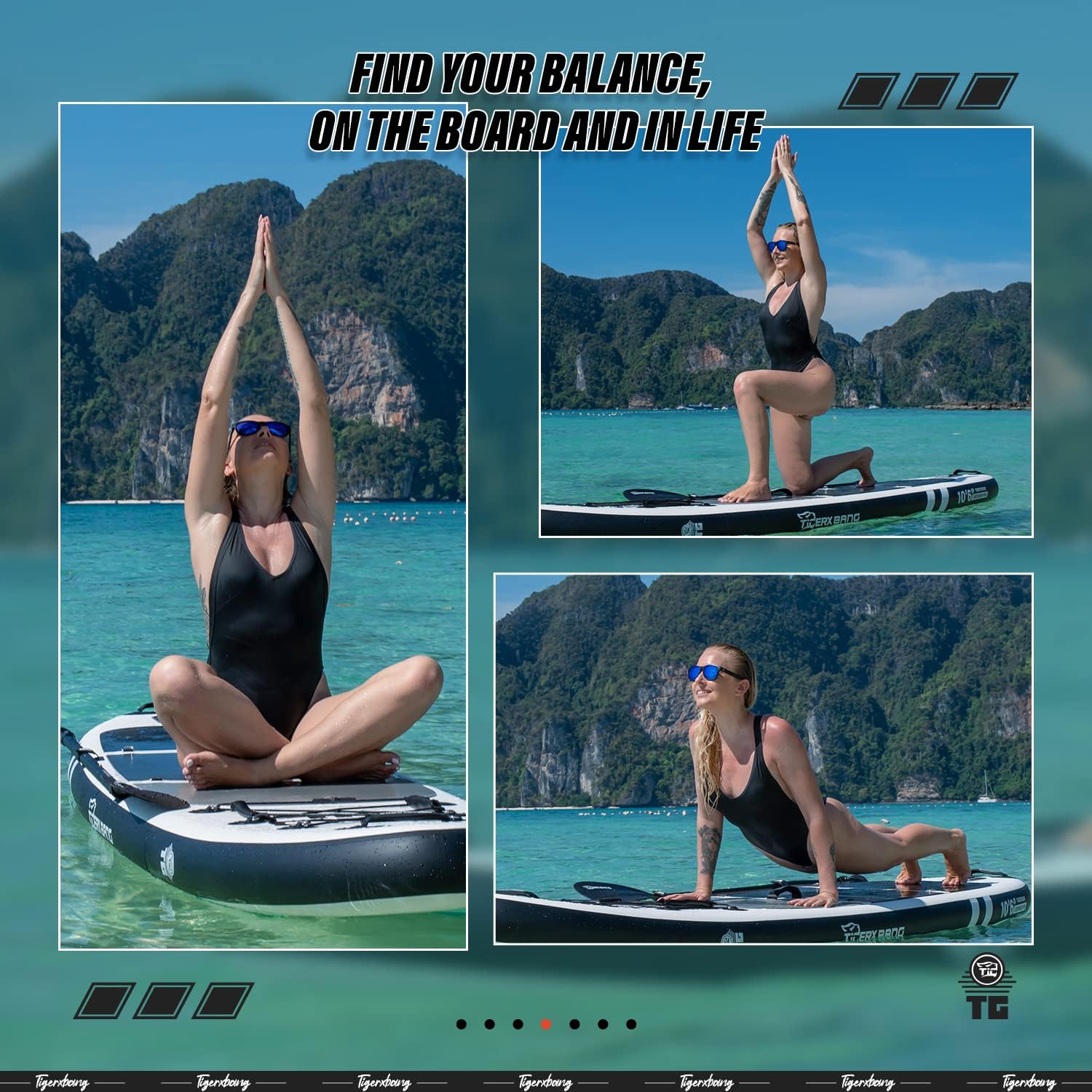 Inflatable Paddle Board with Premium SUP Board Accessories, Allround Paddle Boards for Adults/Kids,Stand Up Paddle Board Defender Collection