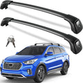 KINGGERI 330lbs Roof Rack Cross Bars Fit for 2019-2023 Hyundai Santa Fe & Santa Fe Hybrid, Lockable Heavy Duty Full Metal Aluminum Roof Rack Cross Bars Cargo Hauler Bag Luggage Kayak Car Accessories