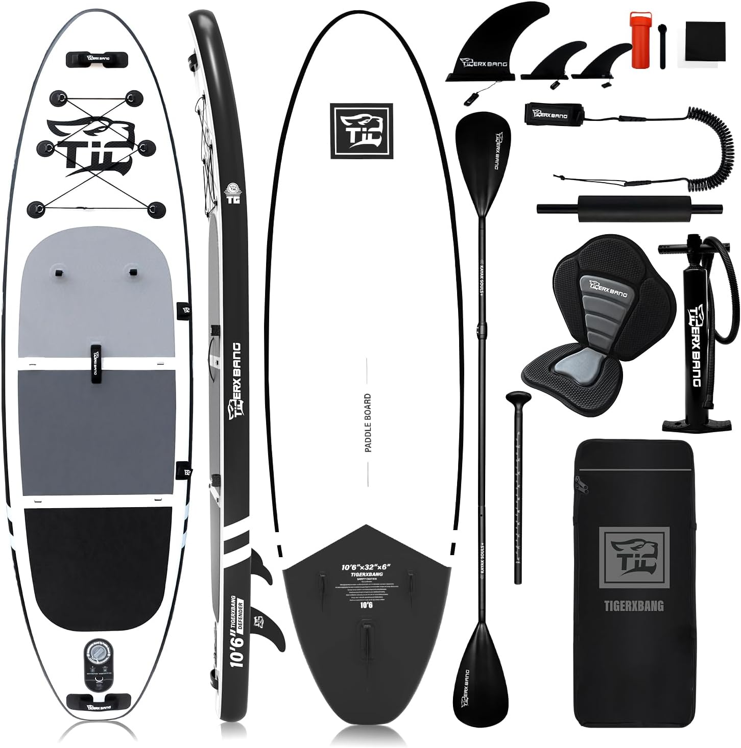 Inflatable Paddle Board with Premium SUP Board Accessories, Allround Paddle Boards for Adults/Kids,Stand Up Paddle Board Defender Collection