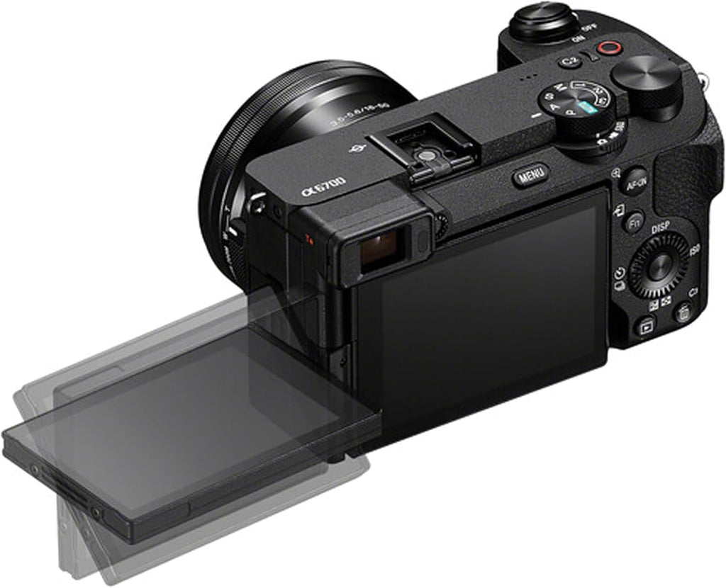Sony a6700 Mirrorless Camera with 16-50mm Lens + 64GB Memory,Wireless Lavalier Microphones, 126 LED Light, Filters,Case, Tripod, and More (34pc Bundle)