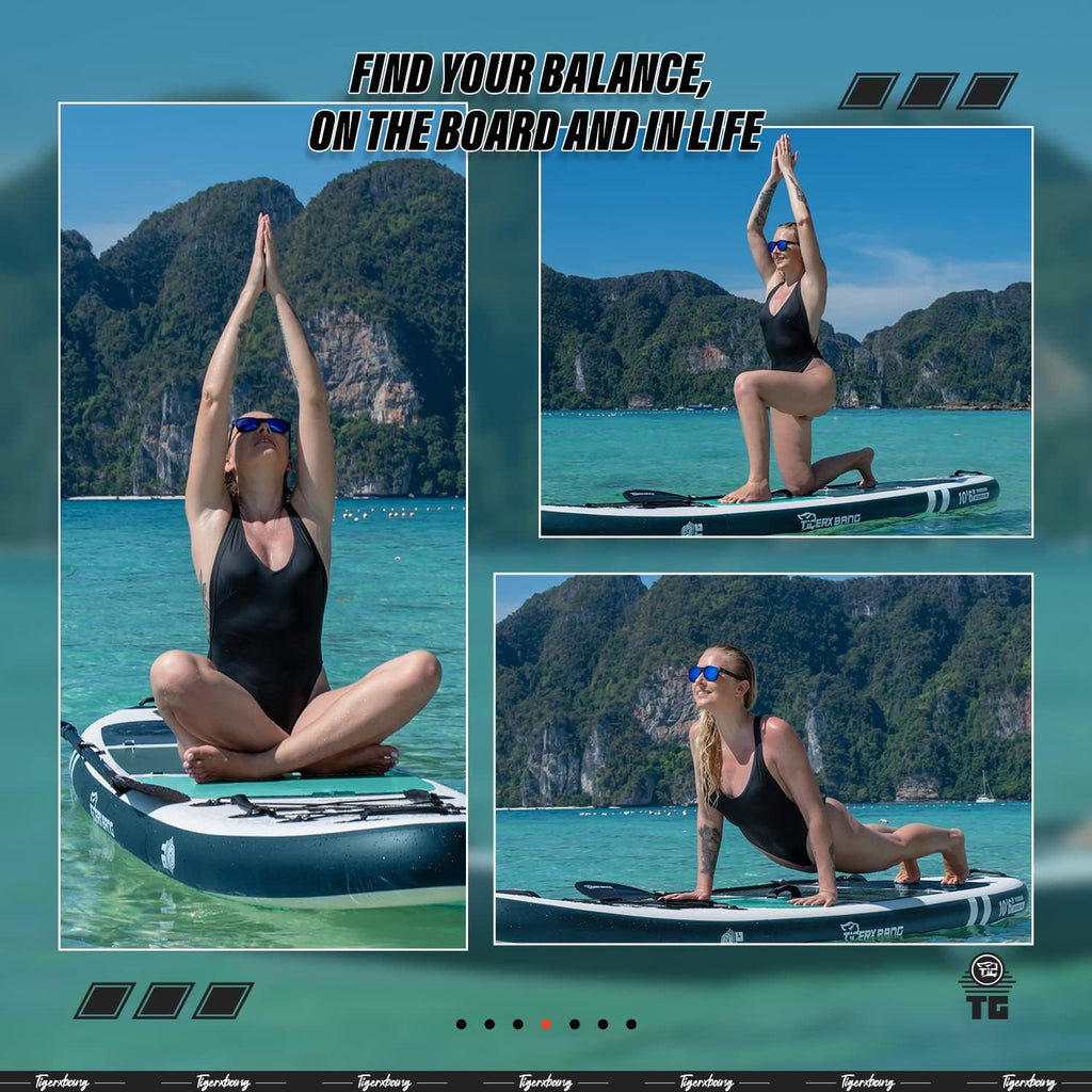 Inflatable Paddle Board with Premium SUP Board Accessories, Allround Paddle Boards for Adults/Kids,Stand Up Paddle Board Defender Collection
