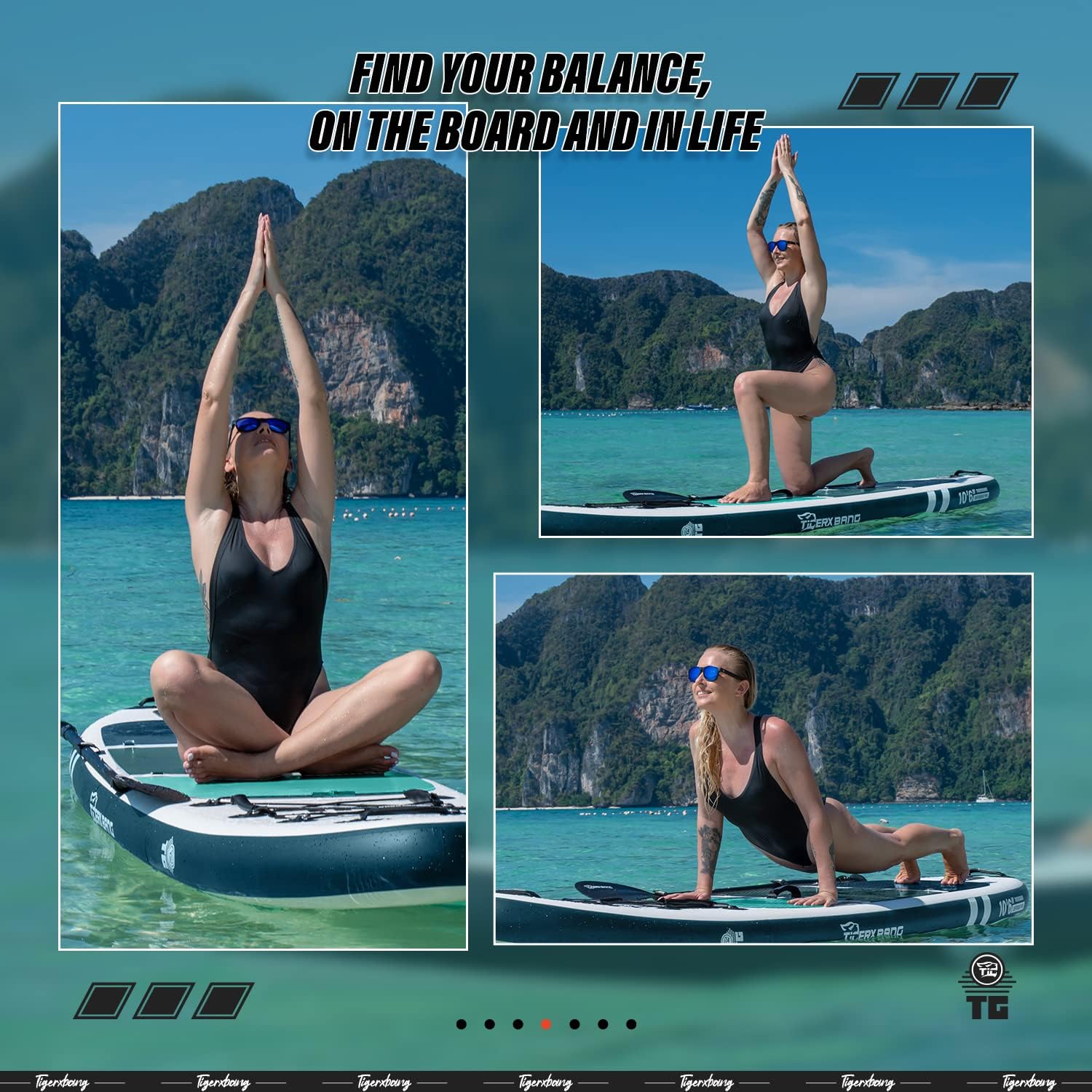 Inflatable Paddle Board with Premium SUP Board Accessories, Allround Paddle Boards for Adults/Kids,Stand Up Paddle Board Defender Collection