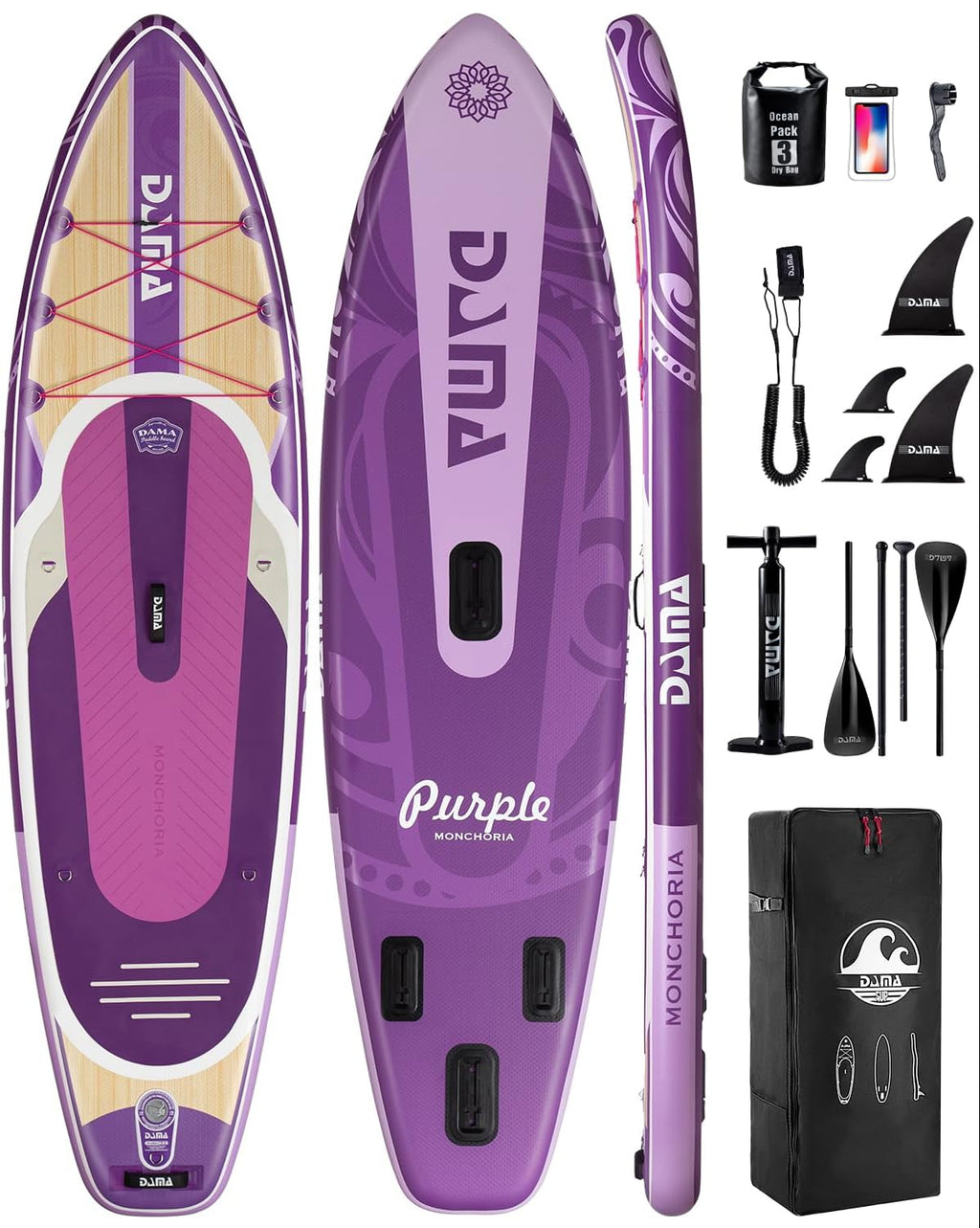 DAMA 11'*34'*6' Stand Up Paddle Board, Inflatable Paddle Board,Inflatable Paddle Boards for Adults w/a Wide, Smooth and Non Slip Deck, Versatile Styles, Suitable for Adults