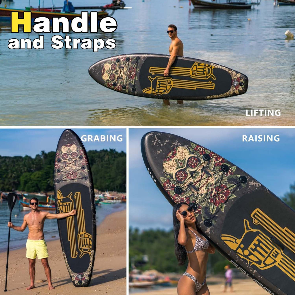 Inflatable Paddle Board,Extra Wide 10.6'/11' Stand Up Paddle Board with Sup Accessories,400lbs Capacity for Family with Safety Leash, All Skill Levels Sup for Yoga,Fishing,Surfing