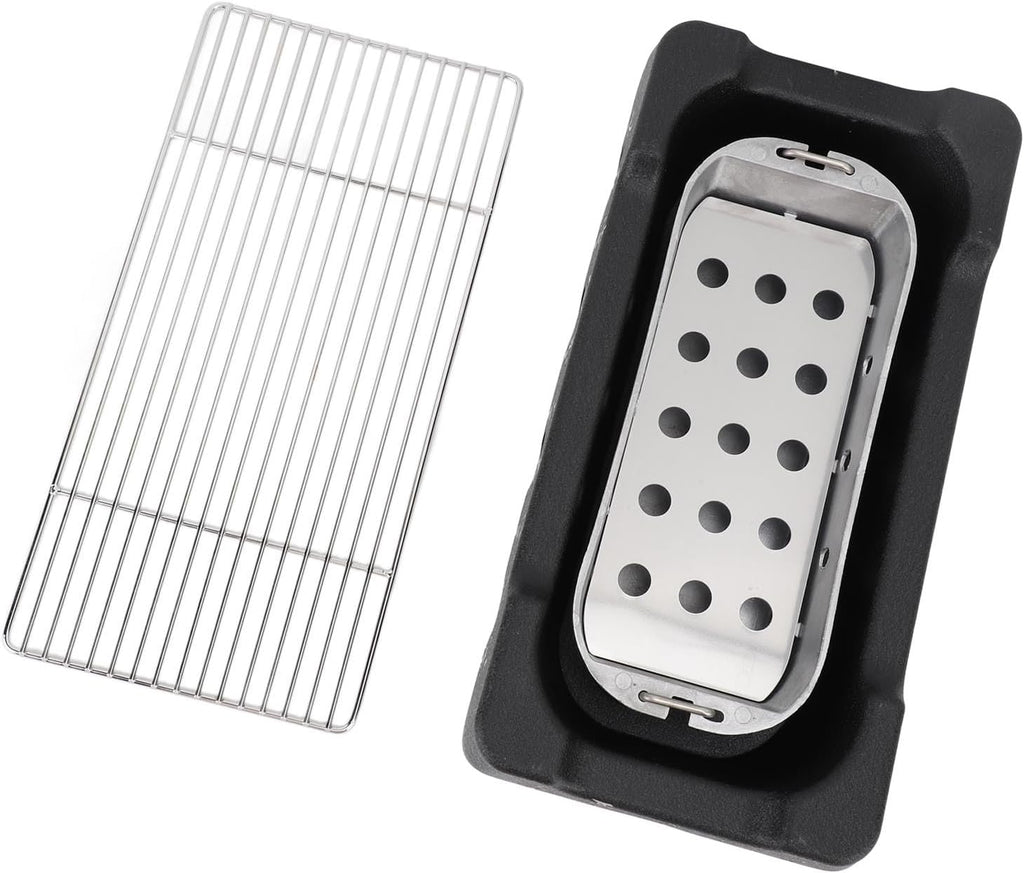 Japanese Style BBQ Grill, Portable Aluminium Alloy Charcoal Stove with Wire Mesh Grill for Outdoor Camping Picnic Barbecue Stove Accessories (XL)