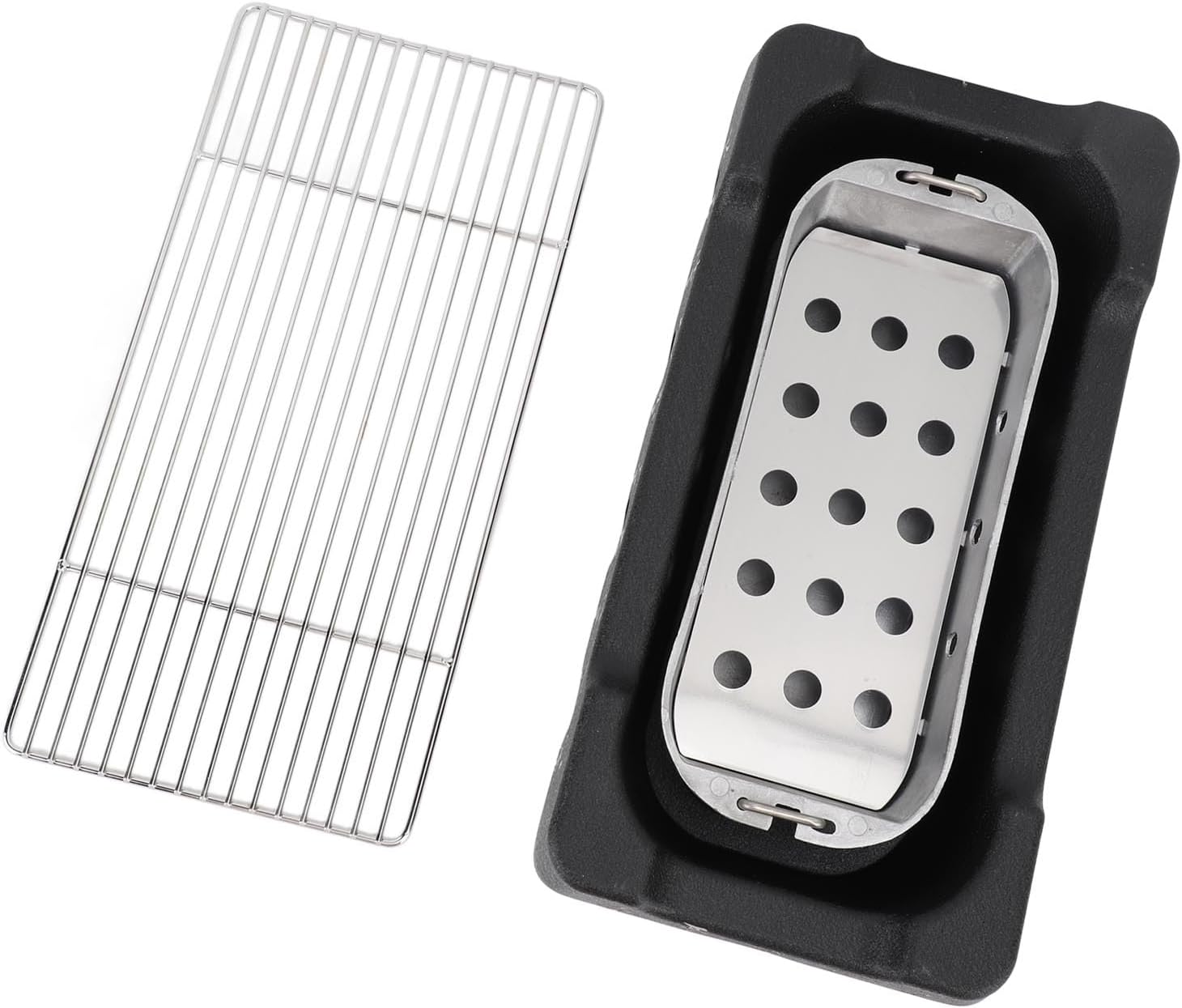 Japanese Style BBQ Grill, Portable Aluminium Alloy Charcoal Stove with Wire Mesh Grill for Outdoor Camping Picnic Barbecue Stove Accessories (XL)