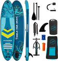Paddle Boards for Adults, 10'6'/11'/11'6' Inflatable Paddle Board, Super Non Slip Eva, Stand Up Paddle Board with Removable Fins, Adjustable Paddle, Pump, Shoulder Strap, Leash, Standing Boat