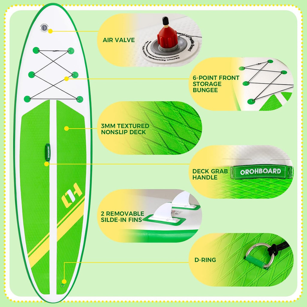 Inflatable Paddle Board 11'6/10'6 Paddle Board - All-Around SUP Board for Adults & Beginners, Stand Up Paddle Board with Complete Accessory Kit for Lake, River, Ocean