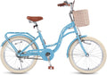 Girls Bikes Ages 8-12, 20 Inch Girls Bike Kids Bicycle with Basket, Lightweight Kids' Bicycles with Front and Rear Brakes, Cruiser Bike for Children, Multiple Colors