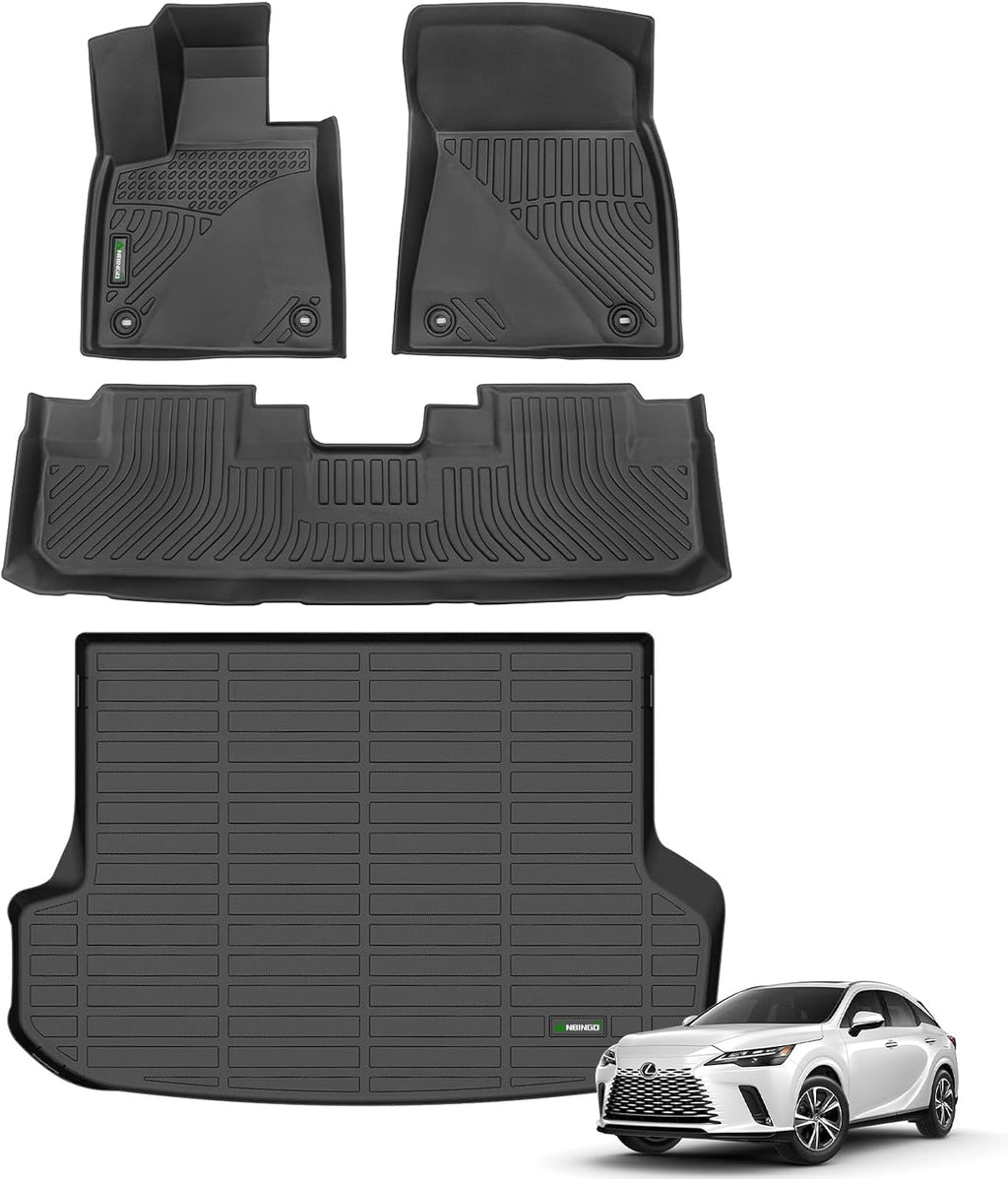 ANBINGO® Floor Mats & Cargo Liner for 2016-2022 Lexus RX RX350 RX450h (Not for RXL) All Weather Protection TPE Anti-Slip Automotive Full Set Custom Car Mats Accessories - Black