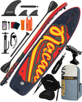 NACATIN 12'/366cm Extra Large Inflatable Stand Up Paddle Board with Seat, Wide 36'/91cm SUP Board for Adults & Family, with Single/Double Paddle, Kayak Seat, Pump, Stable Wide Deck for Beginners