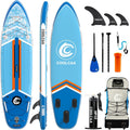 COOLCAA Dolphin Inflatable Paddle Board, Extra Wide & Stable SUP for Family and Beginners, Versatile for Water Activities, with Complete Accessories & Backpack