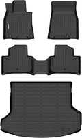 GINOWY-Floor Mats & Cargo Liner for Genesis GV70 2022-2026 (Not fit Electrified GV70), All Weather Car Floor Mats Cargo Liner TPE Rubber Trunk Mat Trunk Liner, GV70 Accessories Mats