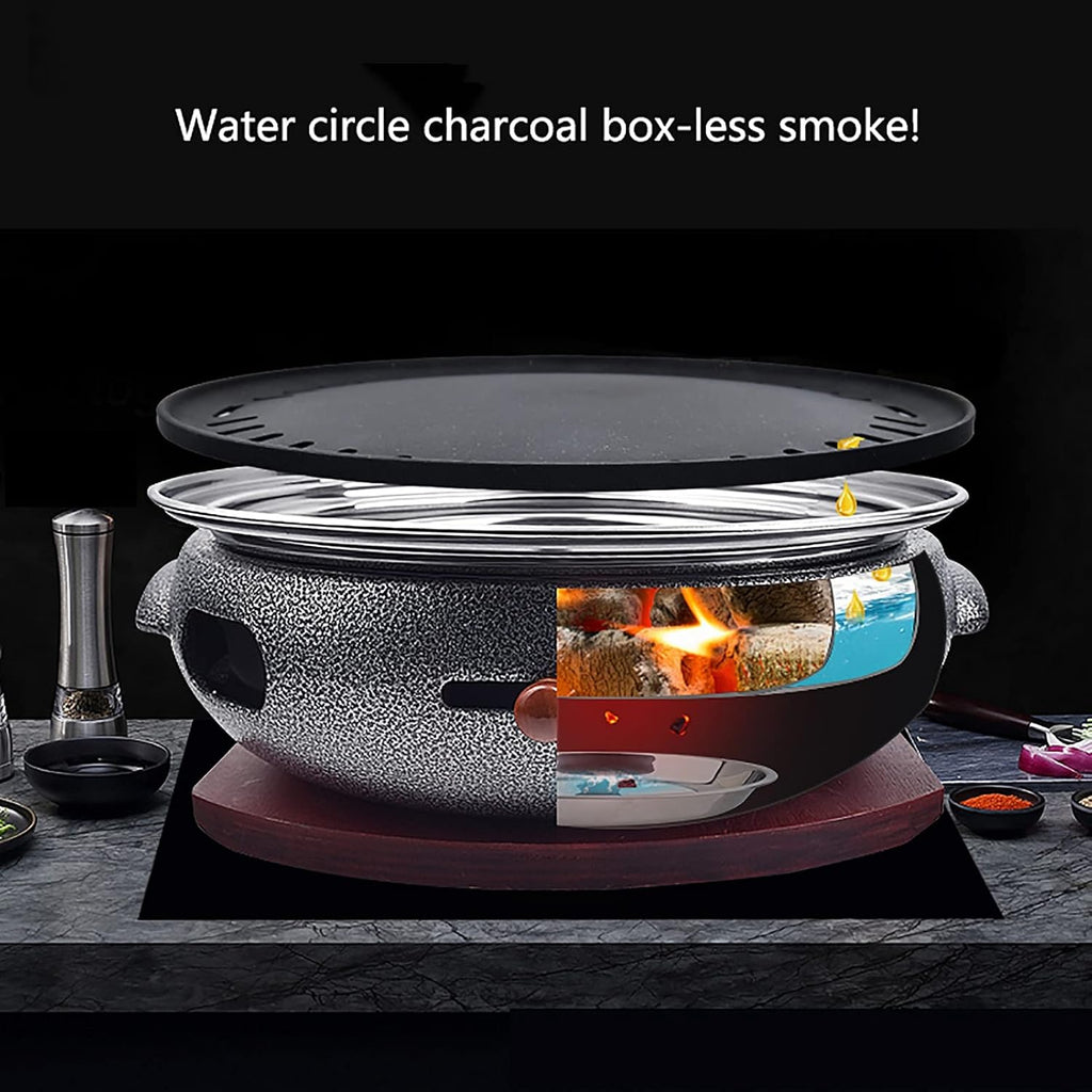 BBQ Barbeque Barbecue Grill, BBQ, Multifunctional Smokeless Charcoal Grill, Household Korean BBQ Grill, Small Grill Outdoor Cooking (Color : B)
