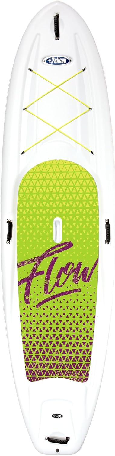Pelican - Flow 106 Hardshell Stand-Up Paddle Board - Lightweight Board with a Bottom Fin for Paddling, Non-Slip Deck - Perfect for Youth & Adult - 10.2 ft