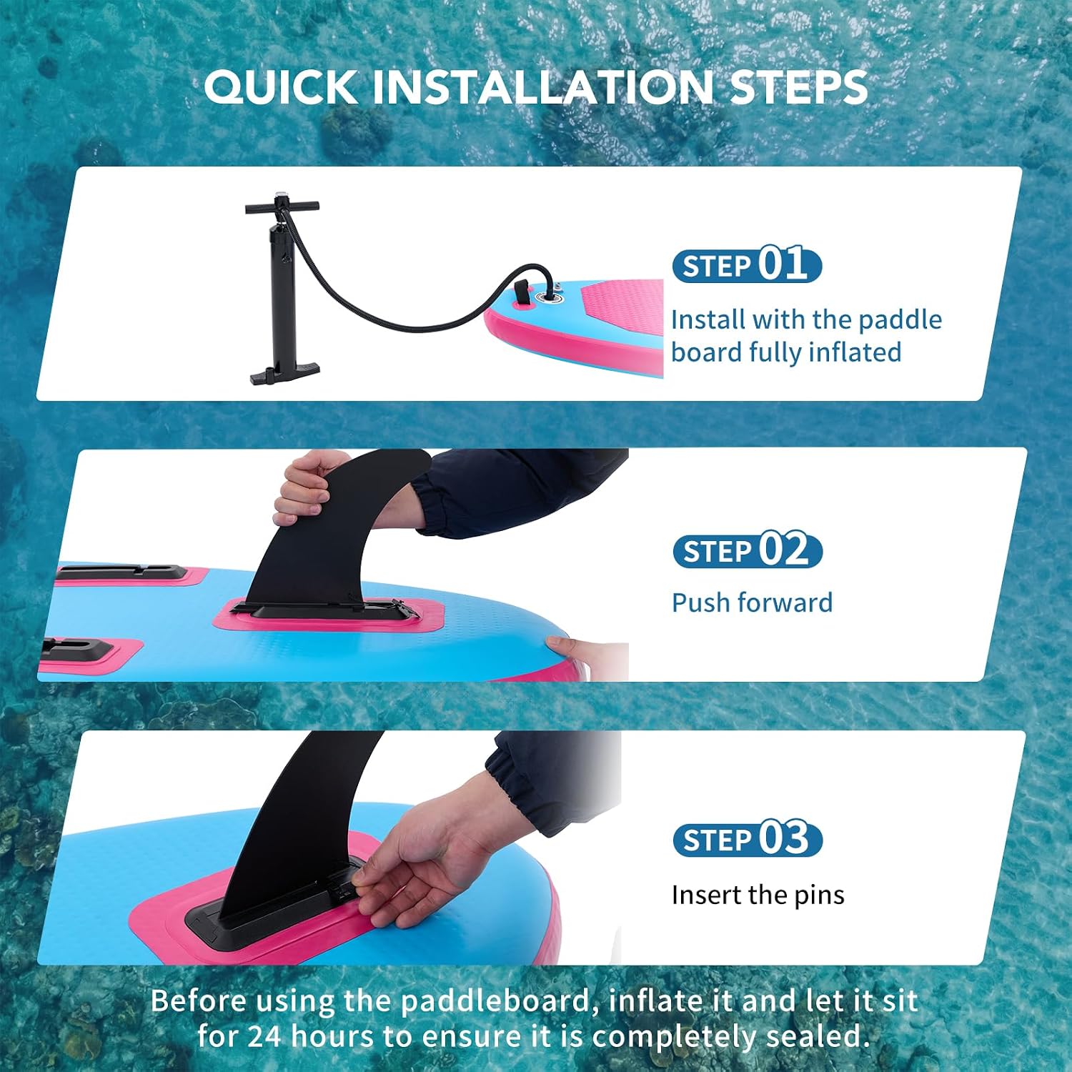 Sweetcrispy Inflatable Stand Up Paddle Board with Premium SUP Paddleboard Accessories,2-in-1 Paddle,Wide Stable Design,Non-Slip Comfort Deck for Adults & Youth of All Skill Levels