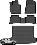 Wayhigh® Floor Mats & Cargo Liner for Hyundai Tucson 2016-2021 (No Hybrid Models), All Weather TPE Car Mats Waterproof Heavy Duty Floor Liners, Floor Mats Custom Fit for Tucson Accessories