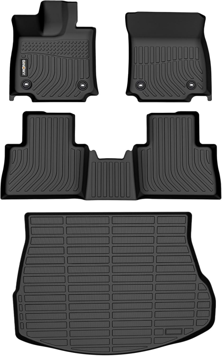 GINOWY-Floor Mats & Cargo Liner for 2022-2026 Lexus NX(NX250/NX350，Not for NX350h &NX450h+), All Weather Floor Mats for Lexus NX Floor Liners for NX Accessories