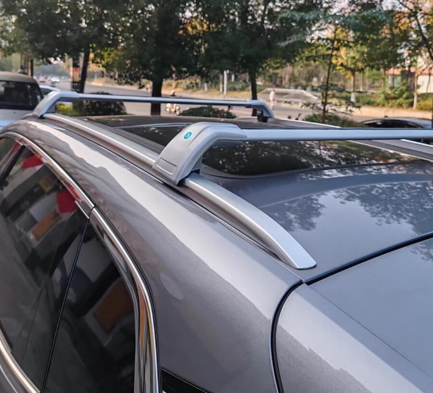 Silver Crossbar Fits for Hyundai KONA Electric 2024 2025 SEL N-Line Limited Rooftop Cargo Bars Crossbars Luggage Carrier Cross Bar Aluminum 2PCS
