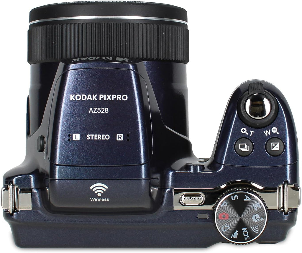 Kodak Pixpro AZ528 Digital Camera (Blue) Bundle Including: 2X 32 GB Memory Card, Medium Case, Filter Kit, Card Reader, Hand Strap, Card Wallet, Hand Strap, Flexible Tripod
