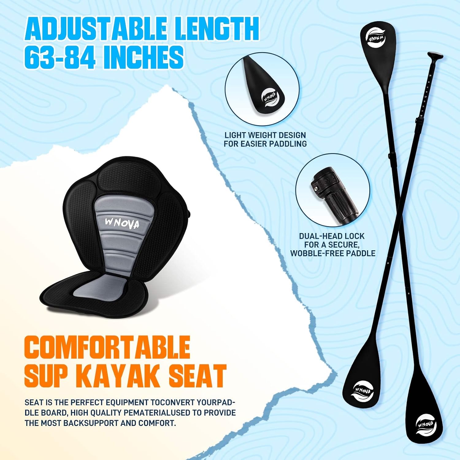 11' Inflatable Stand Up Paddle Board, 34' Extra Wide Stable iSUP for Adults & Youth, with Camera Mount & Premium Accessories, Non-Slip Deck for All Skill Levels