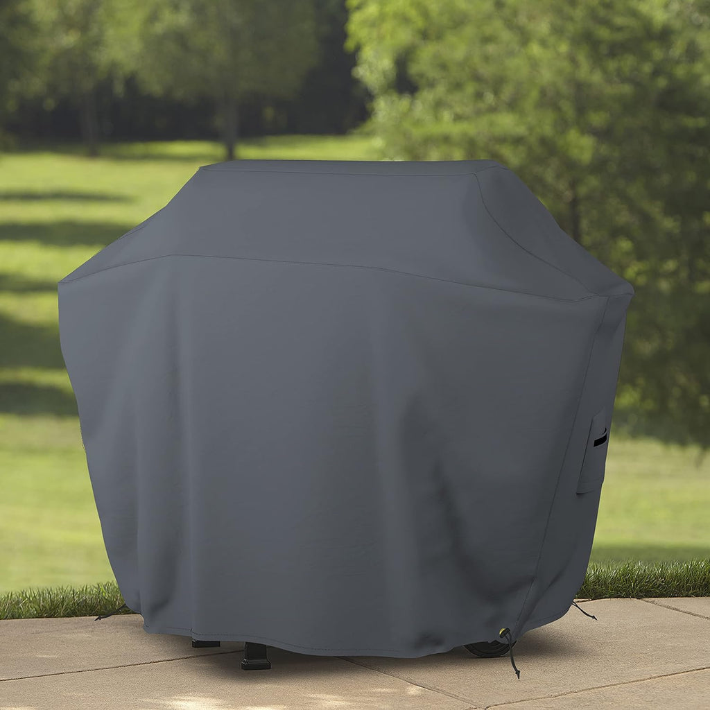 Covers & all BBQ Grill Cover, 12 Oz Waterproof UV & Weather Resistant, Outdoor Cover with Air Vents & Drawstrings (50' Inch, Gray)