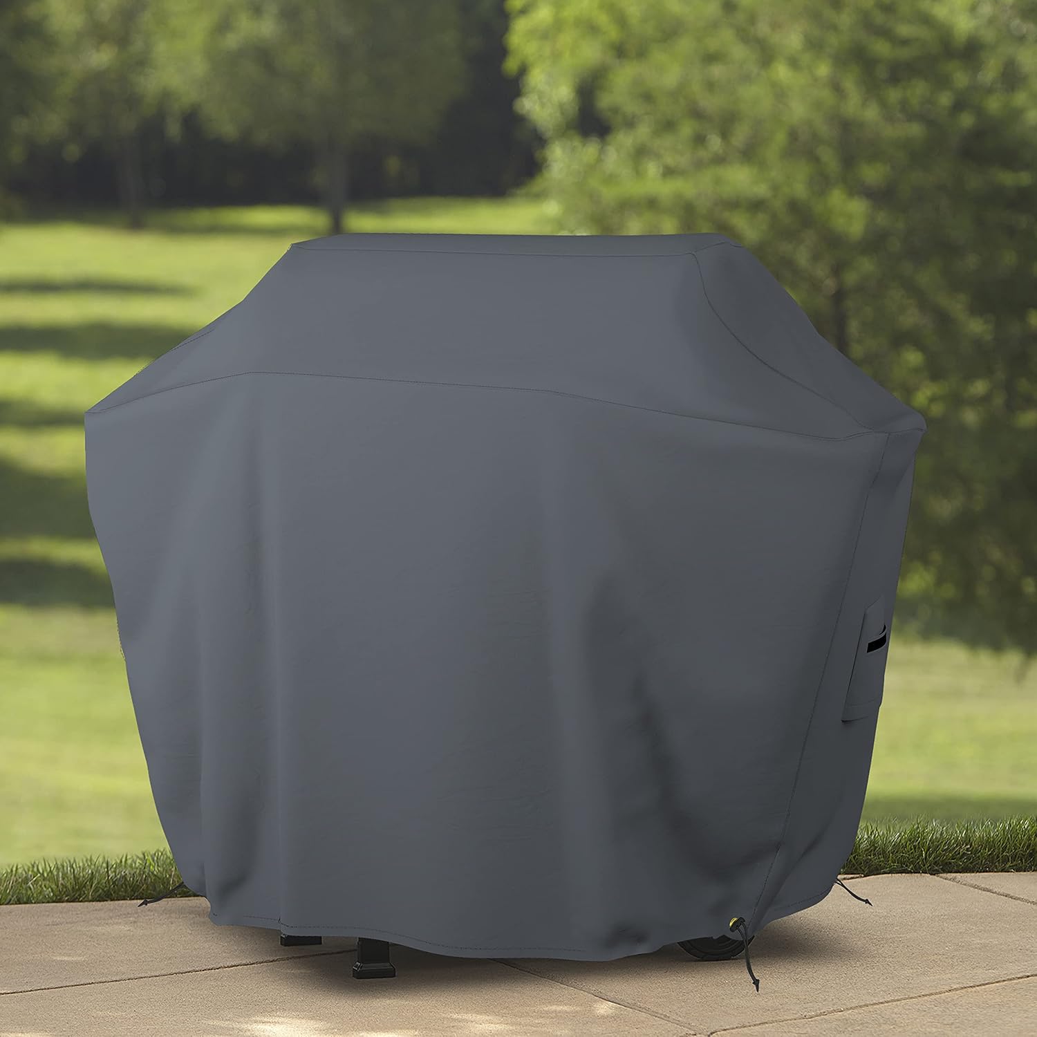 Covers & all BBQ Grill Cover, 12 Oz Waterproof UV & Weather Resistant, Outdoor Cover with Air Vents & Drawstrings (50' Inch, Gray)