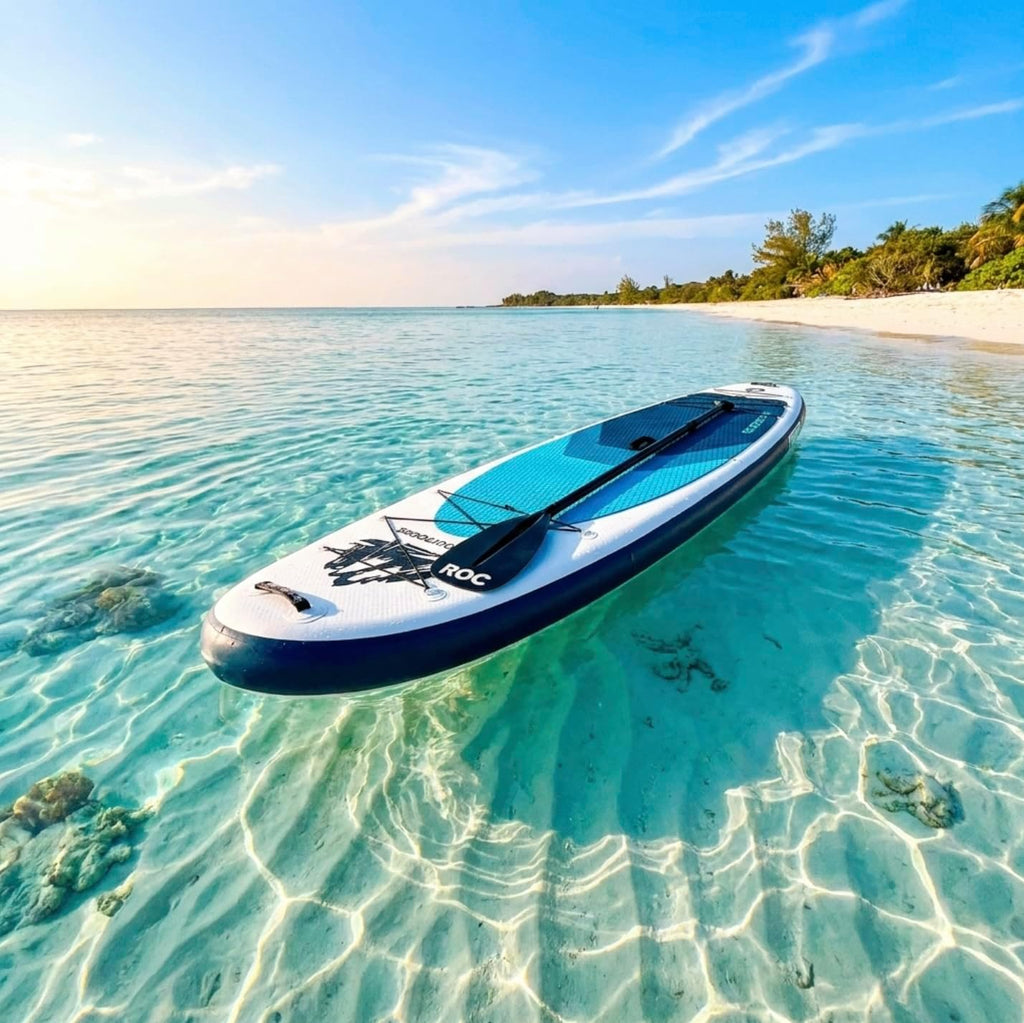 Roc Inflatable Stand Up Paddle Board 10' 6' with Premium SUP Paddle Board Accessories, Wide Stable Design, Non-Slip Comfort Deck for Youth & Adults