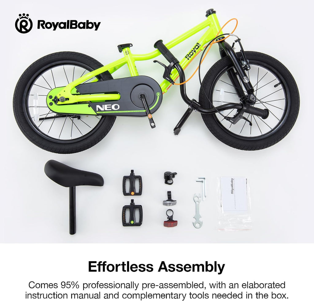RoyalBaby Kids Bike, Lightweight Aluminum 16 18 Inch Wheel Bicycle Boys Girls Ages 4-9 Years, Multiple Colors