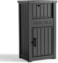 Large Package Delivery Boxes for Outside Waterproof Parcel Drop Storage Box UV Resistant Resin Lockable Secure for Outdoor Porch Patio (Black)