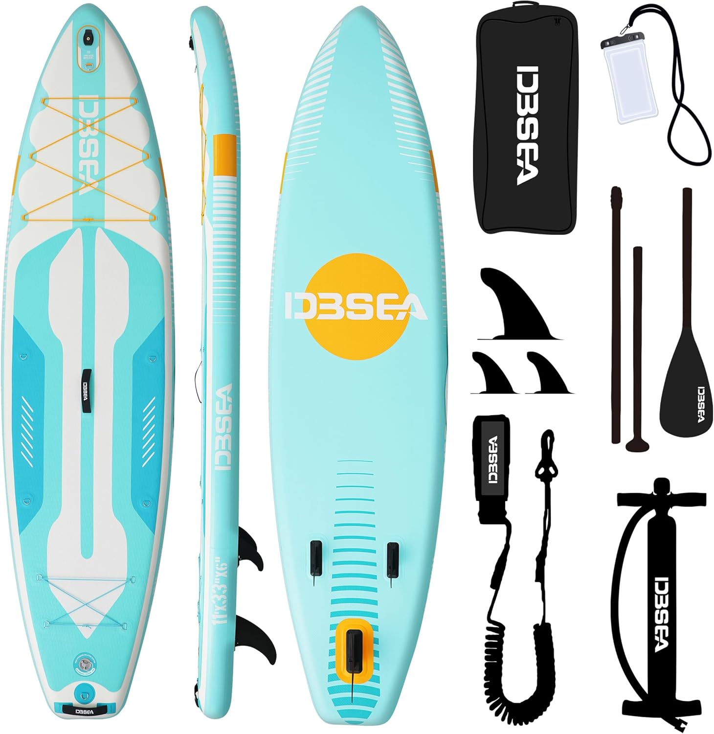 11 ft Inflatable Paddle Board with SUP Accessories, Non Slip EVA Deck, Extra Long Extra Wide iSUP, All Around Stand Up Paddle Board for Adults & Youth