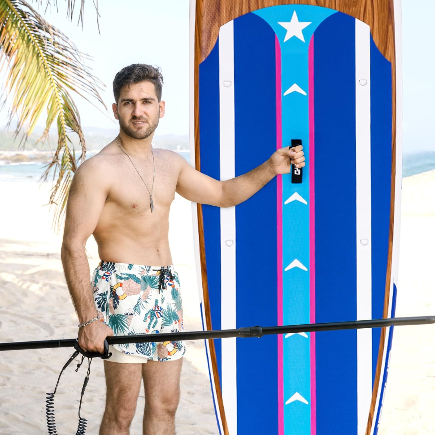 Inflatable Stand Up Paddle Board 11' × 33' × 6', Yoga Board with Durable SUP Accessories for Adults & Youth, Versatile Paddle Board
