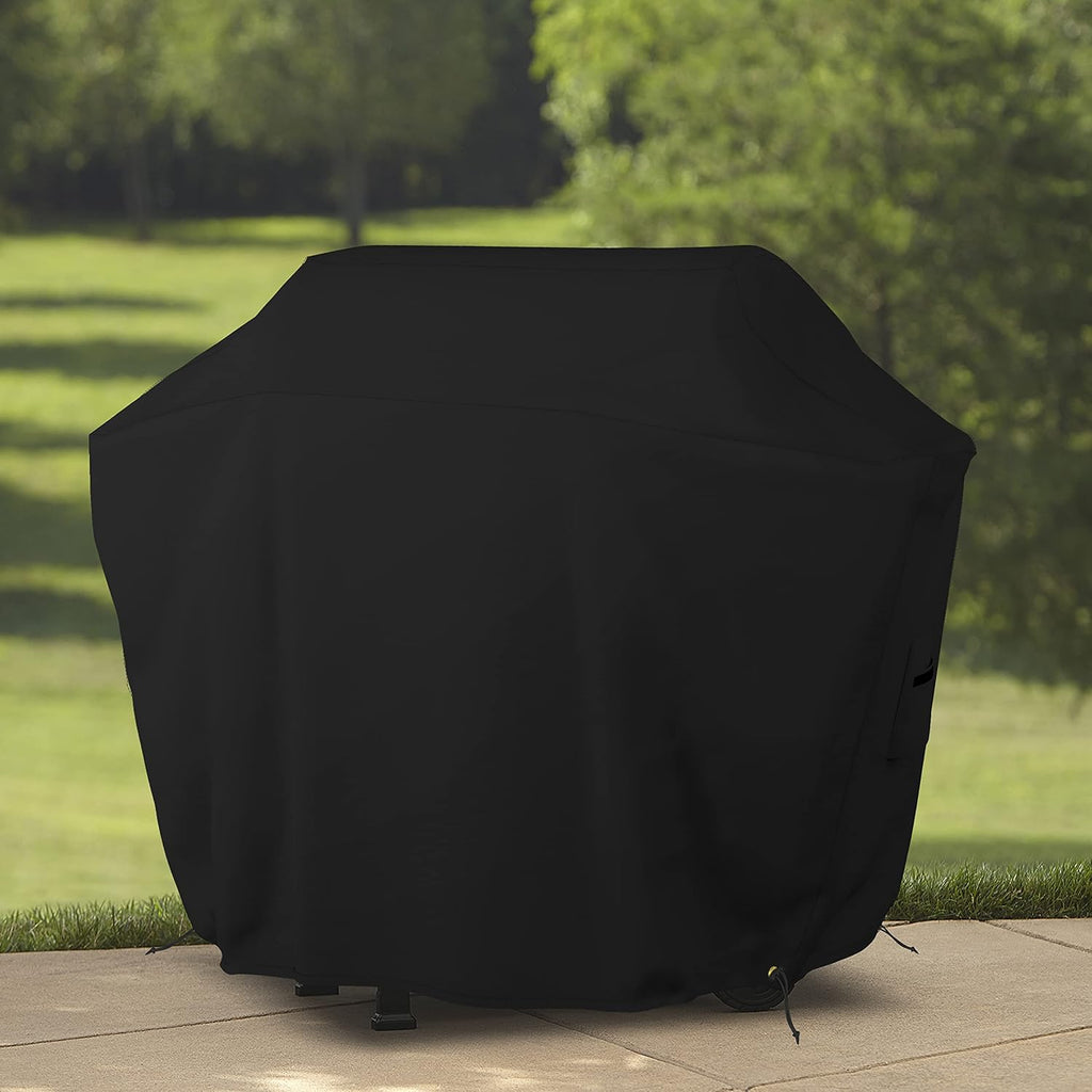 Covers & all BBQ Grill Cover, 12 Oz Waterproof UV & Weather Resistant, Outdoor Cover with Air Vents & Drawstrings (50' Inch, Black)