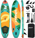 Quashley Inflatable Paddle Board Extra Wide Stand Up Paddleboards 11'×34' with All Premium Paddle Board Accessories,Inflatable SUP for Adults/Family,Beginner-Friendly,Removable Fin,Hand Pump