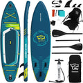 TIGERXBANG 11'6'/11'/10' Inflatable Paddle Board with Complete Accessories, Versatile Premium Paddle Boards for Adults/Youth, Stand Up Paddle Board Polar/Wave/Sunny Wave Collection
