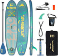 Inflatable Paddle Board,10.8'x31.5'x6' Stand Up Paddle Boards,Premium SUP Board Paddle with Removable Fin, Floating Paddle, Hand Pump, Waterproof Bag for Adults & Youth