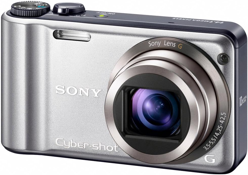 Sony Cyber-shot DSC-H55 14.1MP Digital Camera with 10x Wide Angle Optical Zoom with SteadyShot Image Stabilization and 3.0 inch LCD (Silver)