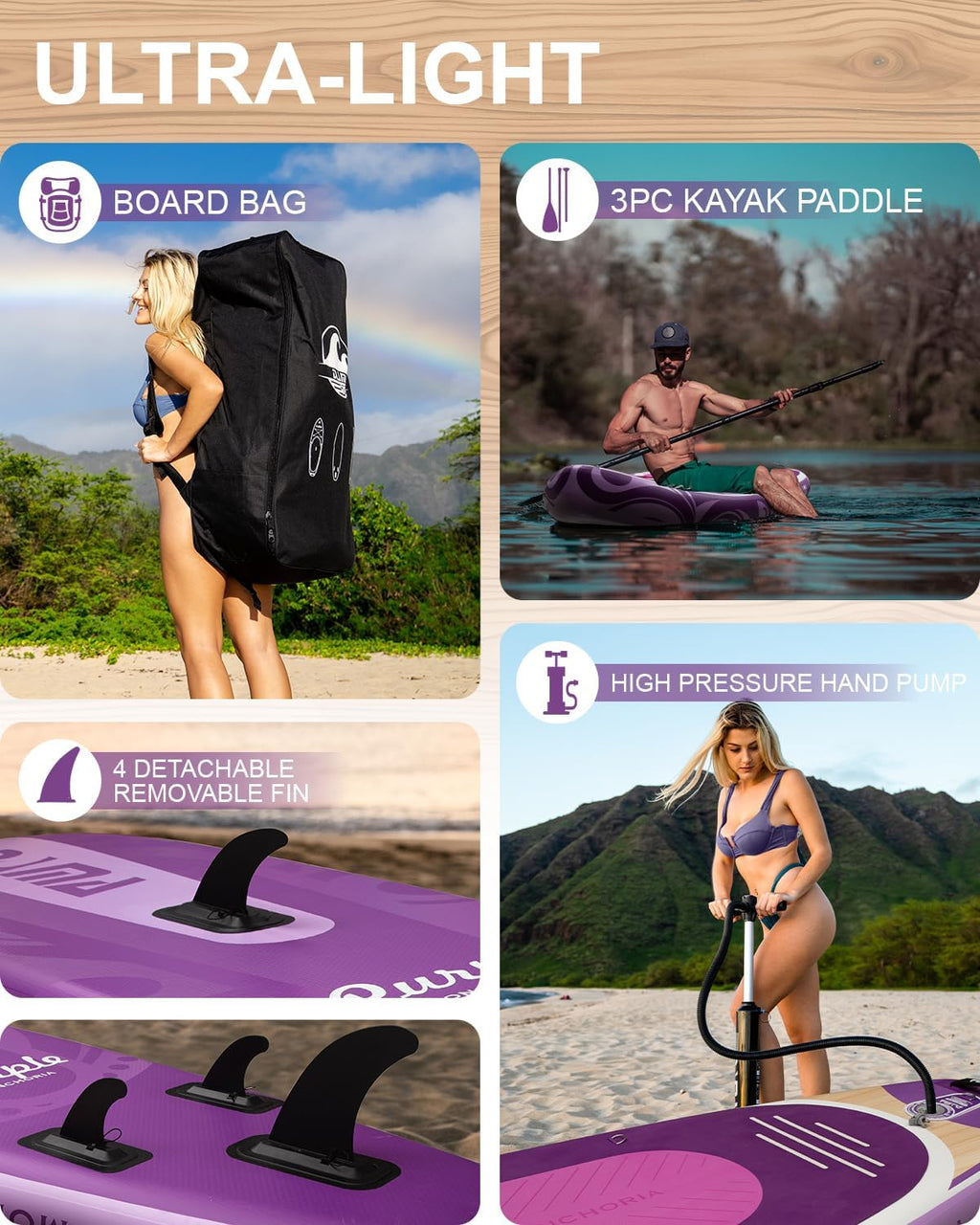 DAMA 11'*34'*6' Stand Up Paddle Board, Inflatable Paddle Board,Inflatable Paddle Boards for Adults w/a Wide, Smooth and Non Slip Deck, Versatile Styles, Suitable for Adults