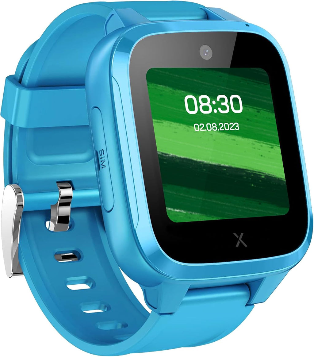 XPLORA Kidzi - Watch Phone for Children (4G) - Calls, Messages, Kids School Mode, SOS Function, GPS Location, Camera and Pedometer – (Subscription Required) (Kidzi on T-Mobile's Network, Blue)