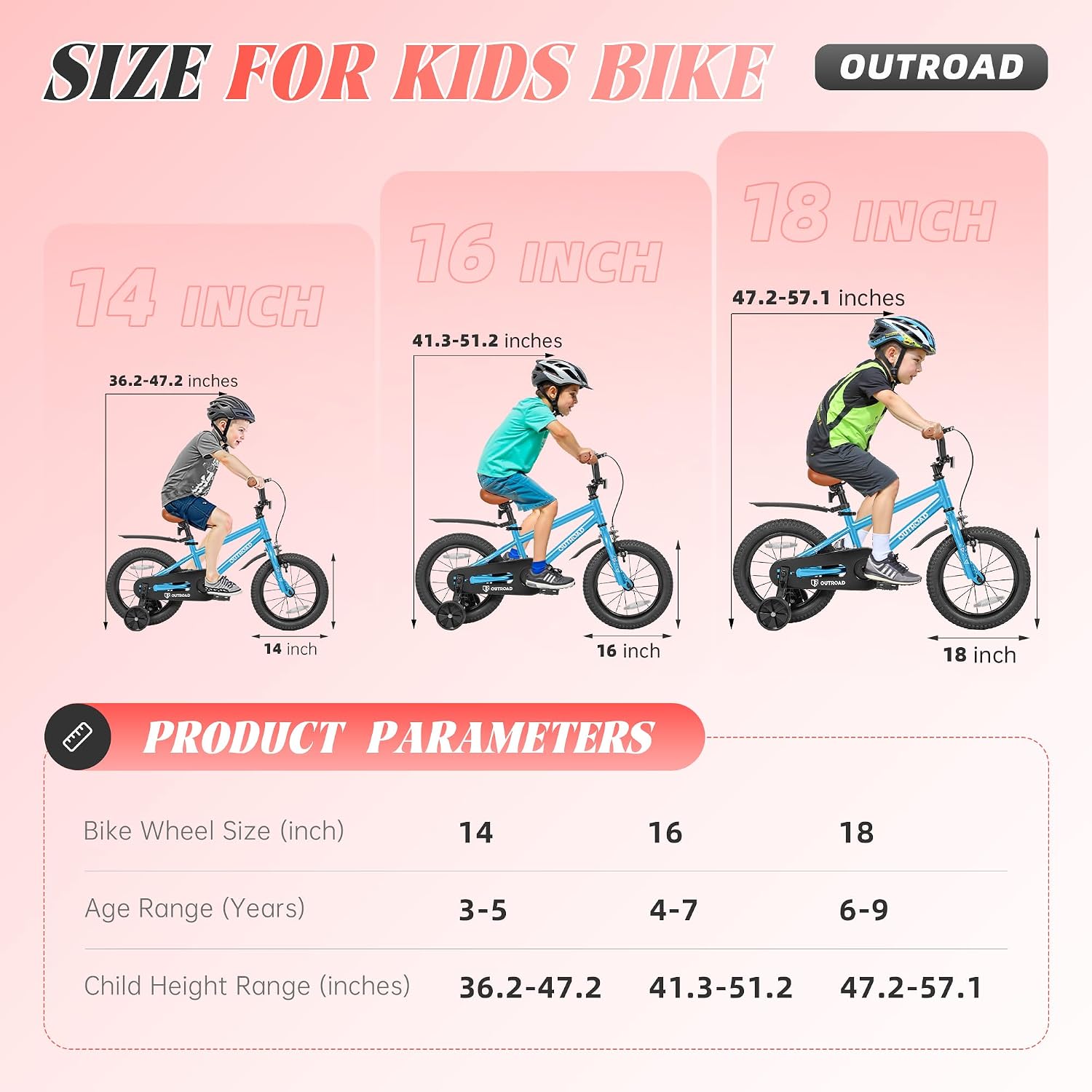 Betterland Folding Kids Bike,14/16/18 Inch Children Bicycle with Training Wheels and Dual Handbrakes Toddler Sport Bicycle for 3-9 Years Old Boys and Girls