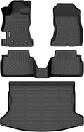 Binmotor-for Subaru Crosstrek 2018-2023 & Subaru Impreza 2017-2023 (Only for Fuel Models) All Weather Floor Mats & Cargo Liner, Car Mats for for Crosstrek Accessories-Black