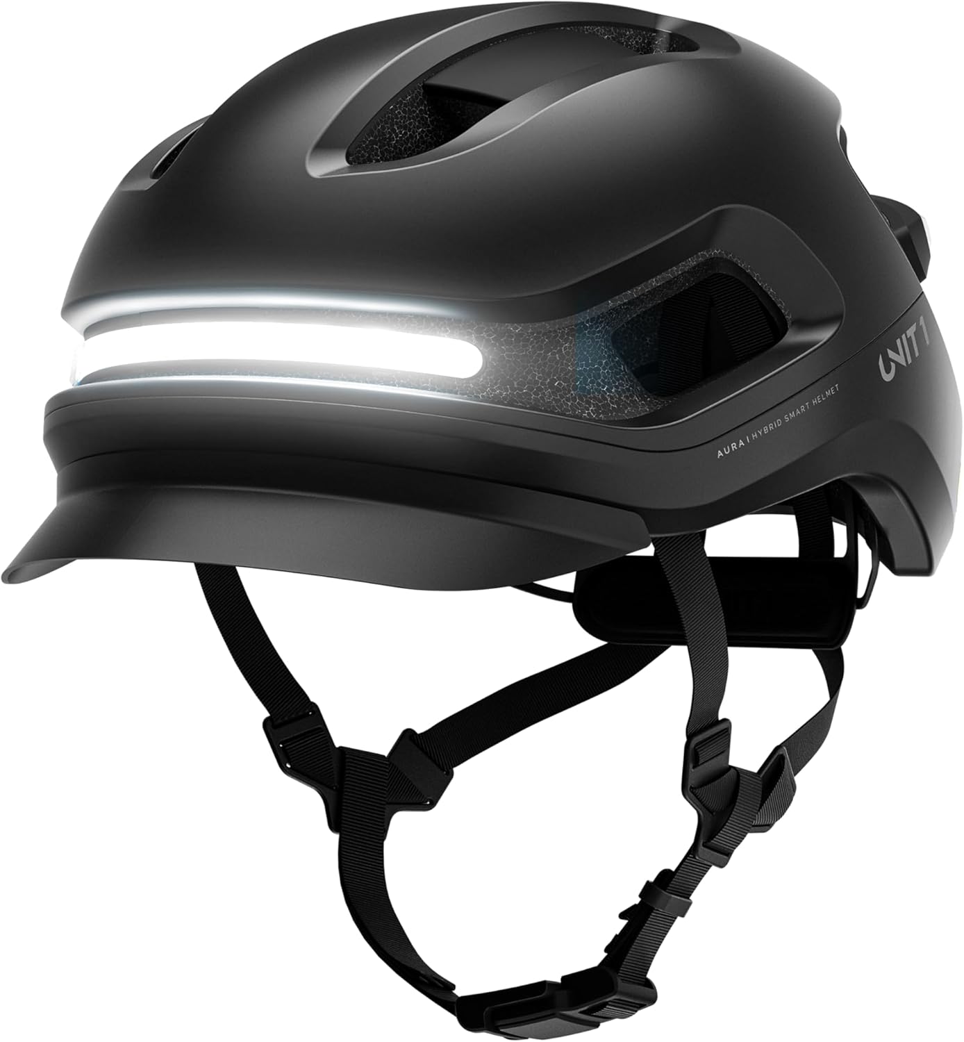 AURA Smart E-Bike Helmet with MIPS Safety, NTA-8776 Certified for 28mph, Integrated 500 Lumen LED Lights, Crash Detection, Turn Signals and Automatic Brake Light