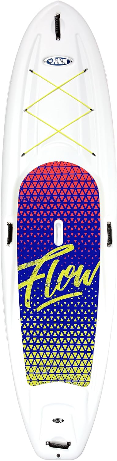 Pelican - Flow 106 Hardshell Stand-Up Paddle Board - Lightweight Board with a Bottom Fin for Paddling, Non-Slip Deck - Perfect for Youth & Adult - 10.2 ft