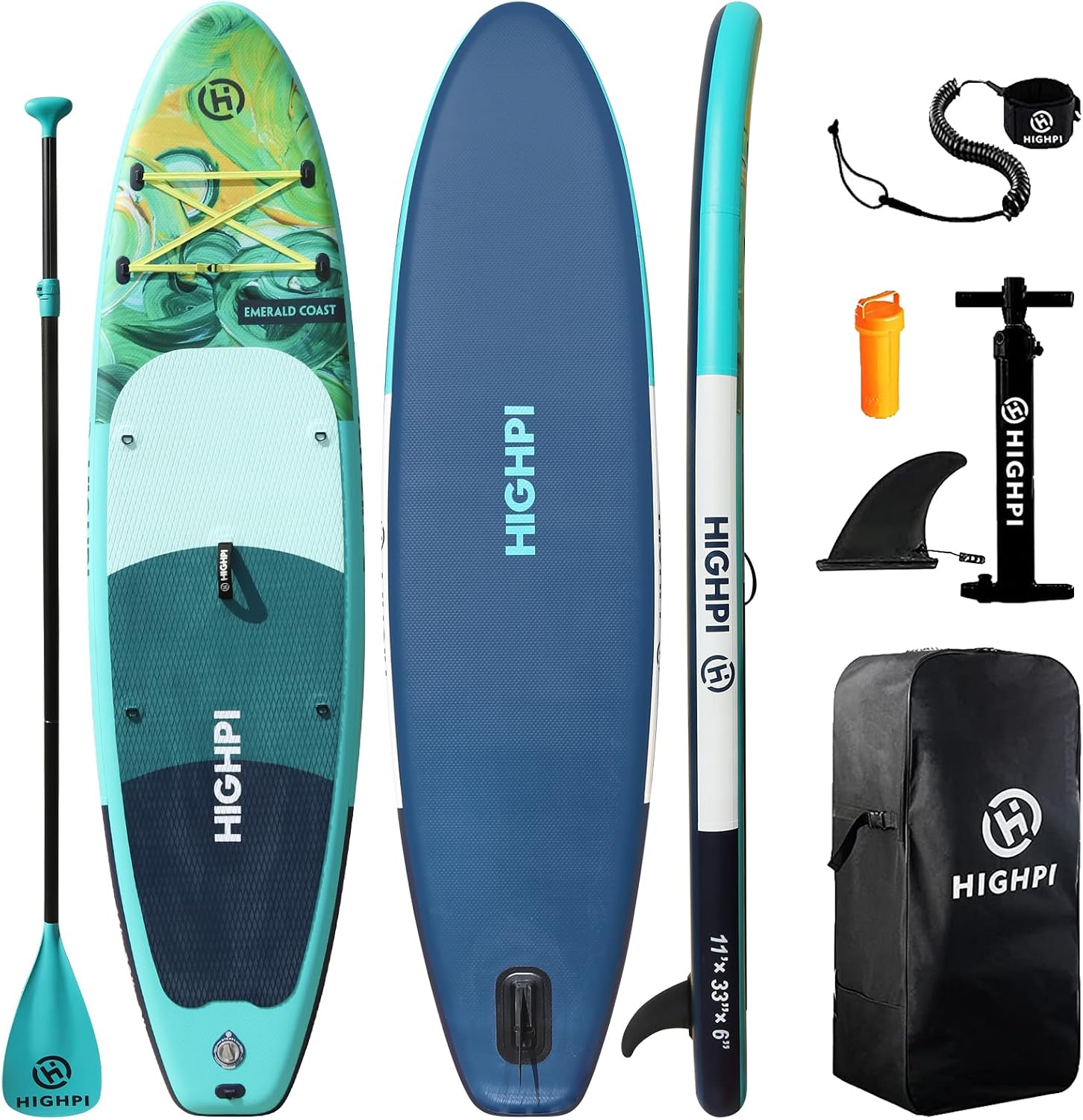 Inflatable Stand Up Paddle Board for Youth and Adults – Wide Sup with Premium Accessories, Blow Up Paddleboard for Surfing, Fishing, Yoga & More