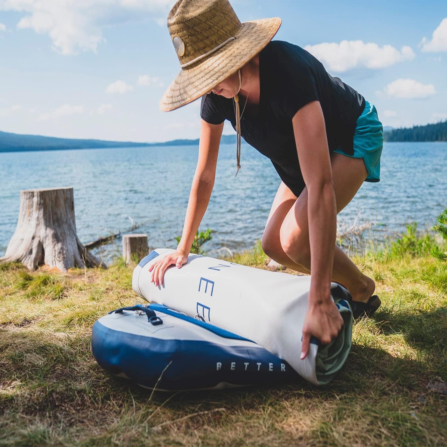 ISLE Megalodon Inflatable Stand Up Paddle Board & iSUP Bundle Accessory Pack - Up to 1,050 lbs Capacity — Durable, Lightweight, Stable — 12' L x 45' W x 8' OR 15' L x 56' W x 8'