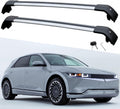 2PCS Crossbar Fits for Hyundai Ioniq 5 2022 2023 2024 2025 SEL XRT Limited Silver with Black Rooftop Cargo Bars Crossbars Luggage Carrier Cross Bar Aluminum
