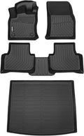 GINOWY-Floor Mats & Cargo Liner for Volkswagen VW Taos AWD 2022 2023 2024 2025 2026, TPE All Weather Mats for VW Taos Accessories Cargo Trunk Mat Trunk Liner